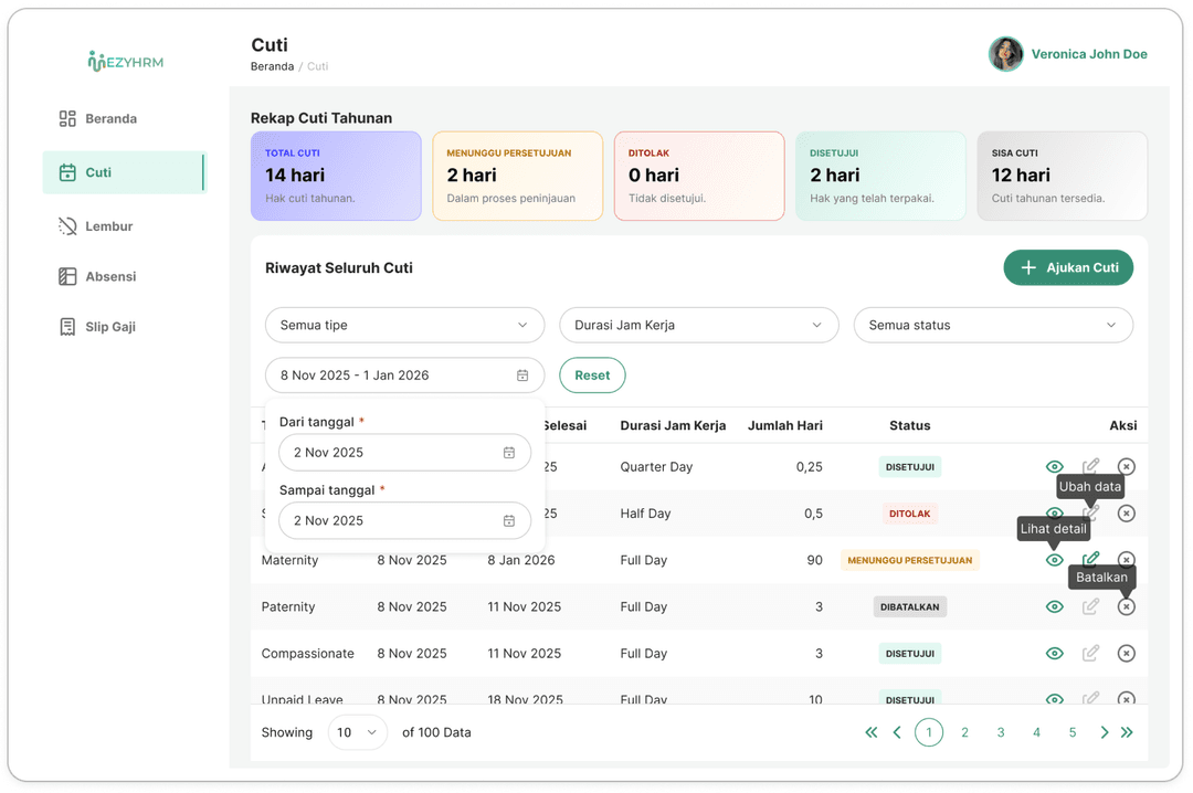 Workflow Automation & Approval Flow - ezyHRM