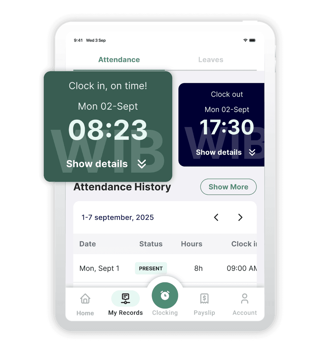 Fitur Absensi Karyawan - ezyHRM