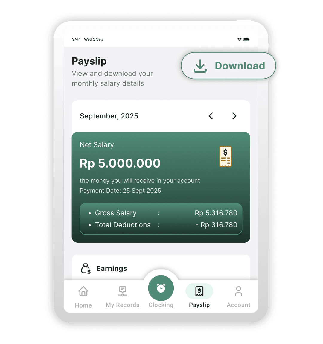 Slip Gaji Digital - ezyHRM